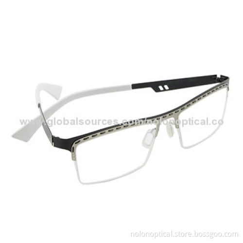 New style stainless steel eye-wear frames with demo lens, customized logos